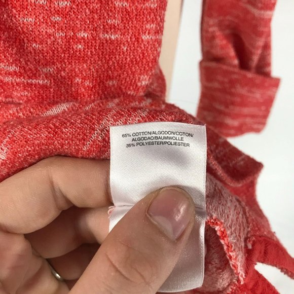 JNY Sport Jones New York Women's Size Small Orange White Knit Pullover Sweater - Picture 8 of 10